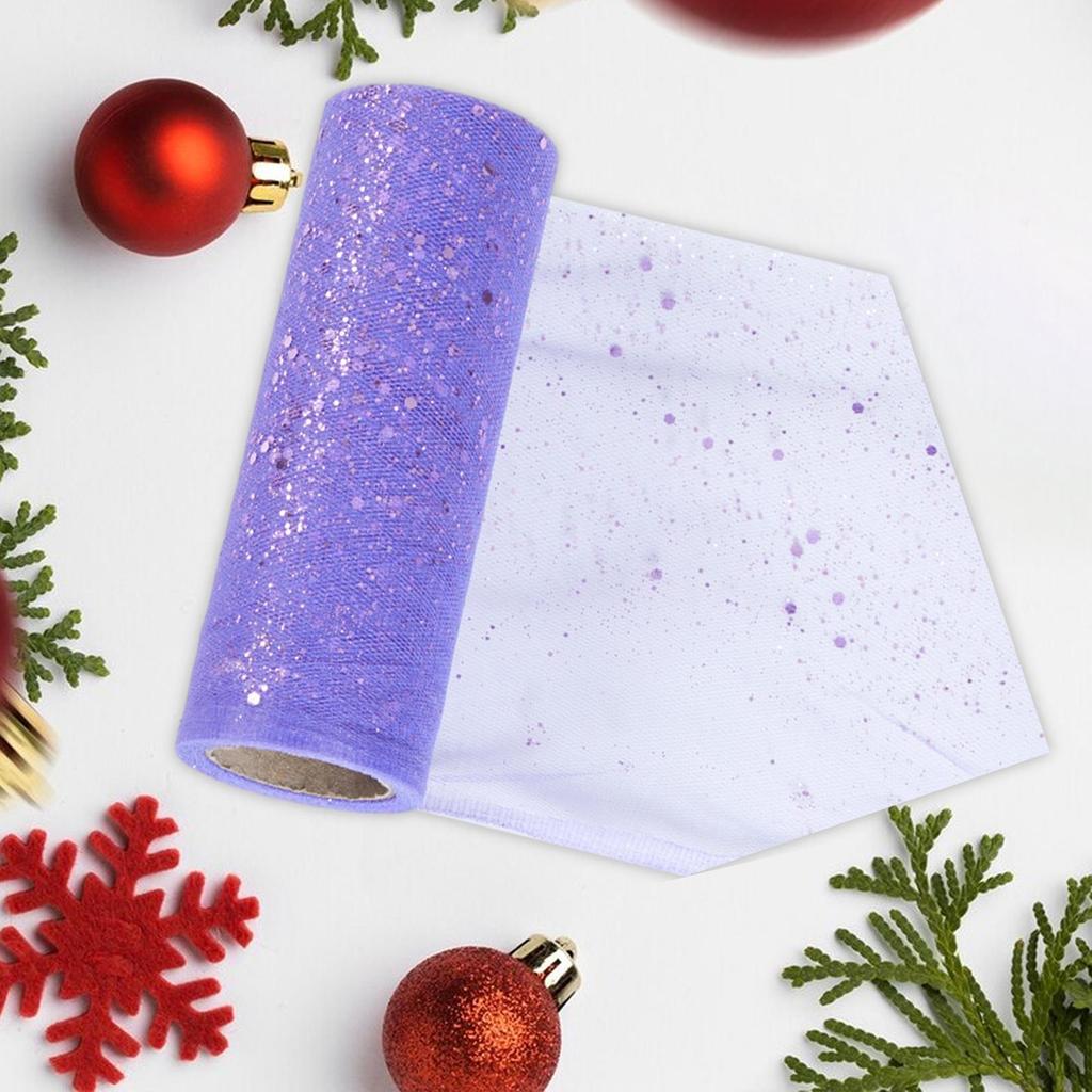 Блестящая тюлевая сетчатая лента, 10 ярдов, универсальная модная портативная ткань с блестками для подарочной коробки