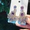 For Women Flower Baroque Accessories Crystal Stud Earrings Drop Earrings Dangle Earrings Jewelry