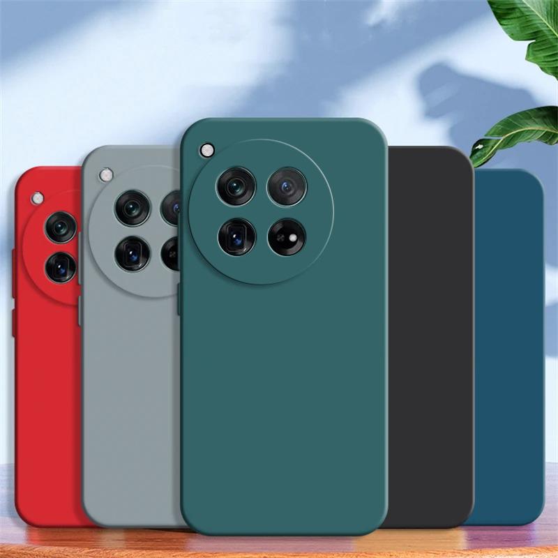 Для OnePlus 12 Чехол Противоударный квадратный жидкий силиконовый мягкий чехол для OnePlus 12 One Plus 12 OnePlus12 5G Чехол для телефона Coque Fundas