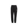 Logo Print Striped Cuff Joggers Women Bottoms Black HD4309