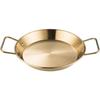 Fiegcit Spanish Paella Pan, 20cm-30cm, Induction Compatible, Stainless Steel, for Spanish Cuisine, Commercial Use, Frozen Food, Professional Use, Home