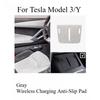 Для Tesla Model 3/Y Беспроводная зарядная панель для центральной консоли Автомобильный держатель для стакана Нескользящий коврик Аксессуары Автомобильные Аксессуары
