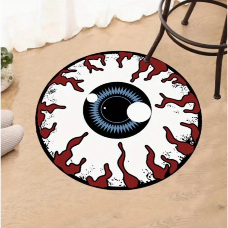 Party Party Living Room Carpet Bedroom Horror Round Eye Carpet Home Decoration Corridor Bathroom Anti Slip Comfortable Carpets