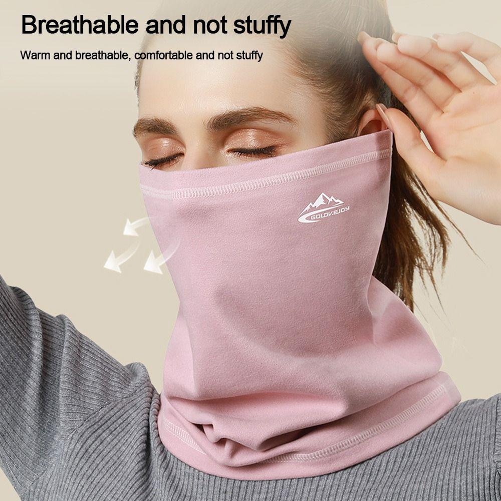 Thickening Neck Scarf Plush Neck Warmer Windproof Headgear Cycling Scarf  Men Women