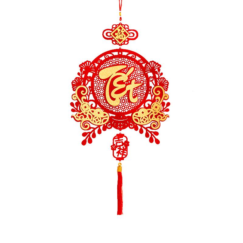 1pc New Year Chinese Knot Home Decor Durable Hanging Pendant Lunar 2025 Vietnam Spring Festival with Tassel