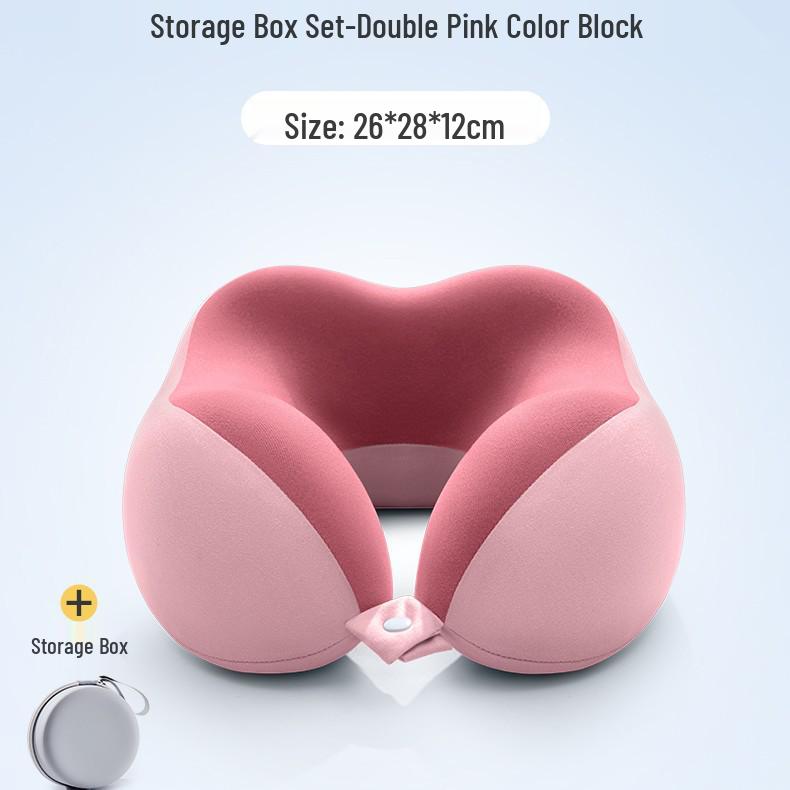 Подушка дорожная U-образной формы с эффектом памяти для самолета и поддержки шеи