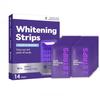 Фиолетовые полоски для отбеливания зубов, Ежедневные фиолетовые полоски для удаления поверхностных пятен и придания естественного блеска, Упаковка 14 штук