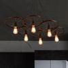 Retro Loft Industrial Chandelier Iron Wheel Lamp Restaurant Cafe Bar Table Light Shop Dining Room Pendant Lamp
