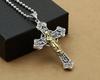 S925 Sterling Silver Korean-Style Virgin Mary Cross Pendant for Men and Women