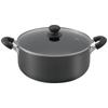 Iris Ohyama Gas with Diamond Easy To Clean Black Pot, 28cm, Fire/IH Compatible, Lid, Coated, Long-lasting, Non-Stick, DIS-P28