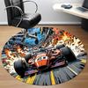 1PC Racing Speed Office Round Area Rug,  Mat Suitable ForOffice, Under Office Chairs Bedroom Living Room Home Decor, Room Deco