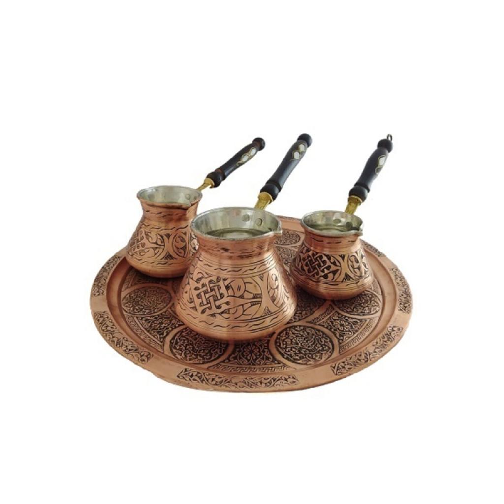 Triple Copper Coffee Pot Set