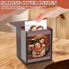 Photo Storage Box Amber Acrylic Sunproof Picture Holder with Magnetic Suction Sliding Cover Dust Photo Display Organizer Box