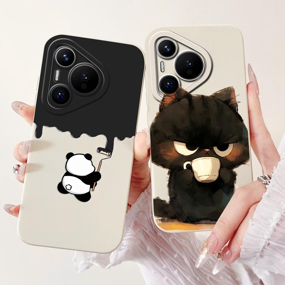 Чехол для Huawei Pura 70 Pro 5G Милый мультяшный чехол Ударопрочный Мягкий ТПУ Чехлы для телефона Для Huawei Pura 70 Pro Plus Pura70 Pro+ Fundas