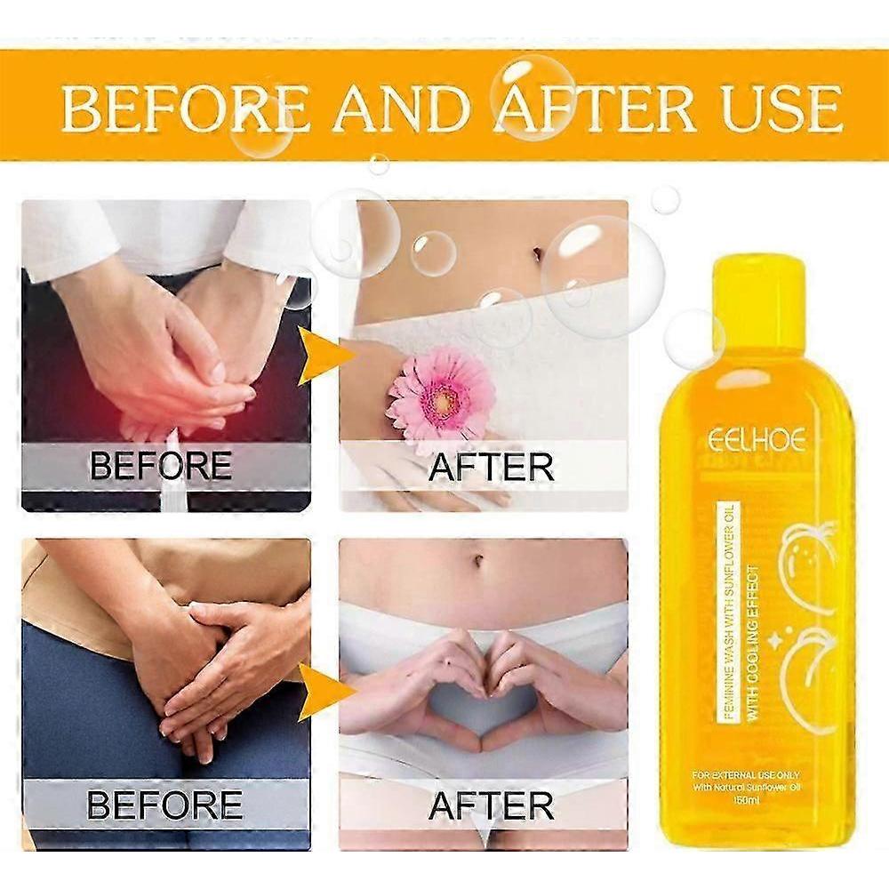 1-3X Feminine Wash Vaginal Wash With Cleaning Factor - Cleanse, Remove Odor, Ph Balance For Women 150ml