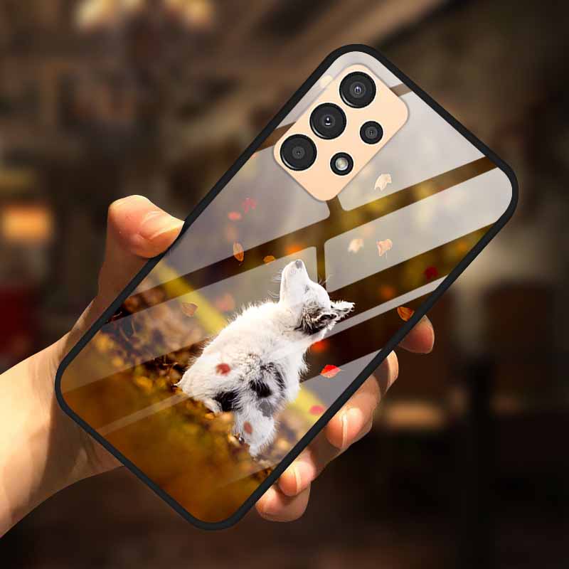 Чехол для Samsung A13 A23 A52 A72 4G M52 A52S 5G Роскошный Закаленное Стекло Жесткая Задняя Крышка для Samsung Galaxy A13 4G Чехлы для Телефона Capa