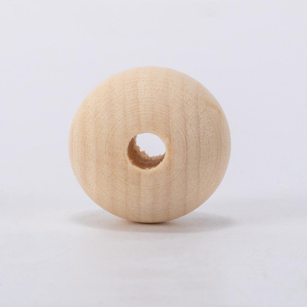 Натуральный цвет дерева Изготовление ювелирных изделий Деревянные бусины ручной работы Круглые DIY аксессуары 8-20 мм Браслет Украшение для дома