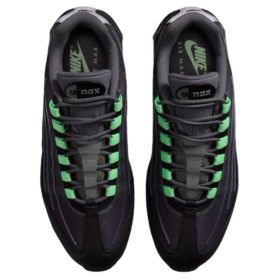 Nike Air Max 95 Big Bubble - Iron Grey Illusion Green Metallic Silver Unisex Sneakers Black Iron-Gray Phantom-Green IH7853-004