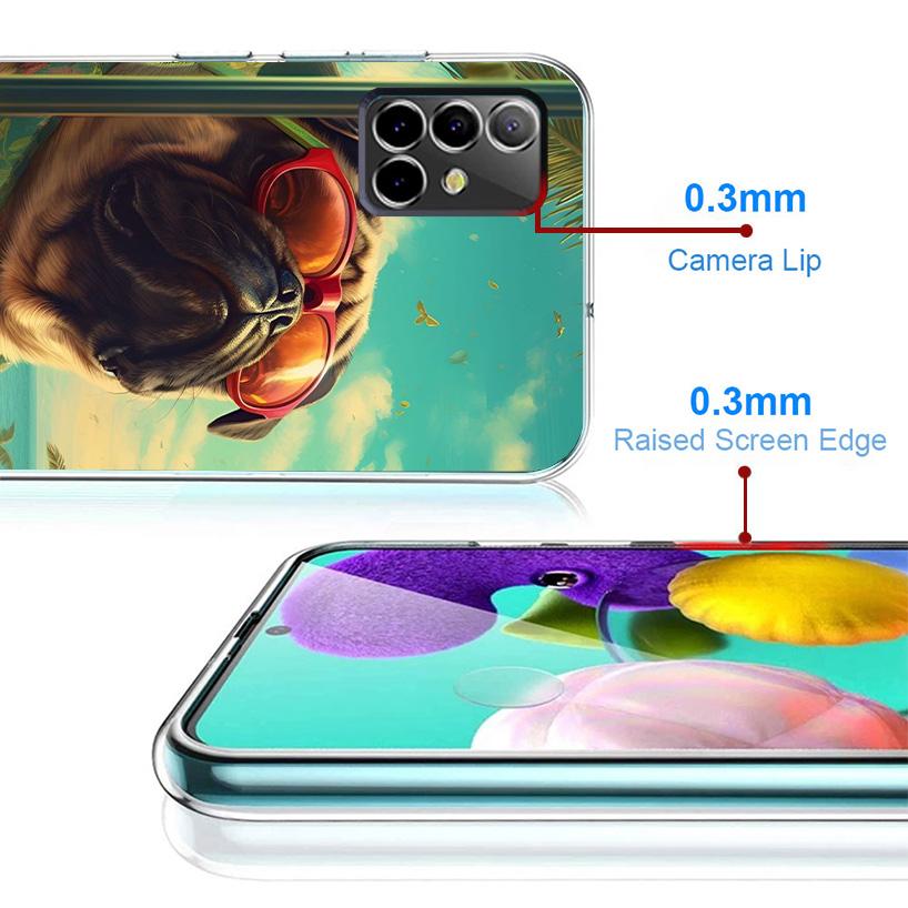 Любовь к мопсам Милый чехол для телефона с собакой для Samsung Galaxy A17 A16 A15 A14 A13 A57 A56 A55 A54 A53 A37 A36 A35 A34 A33 A26 A25 A24 A23 Gal