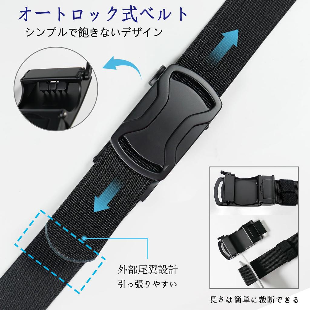 LionVII Эластичный ремень Нейлоновый ремень для гольфа, активного отдыха, с бесступенчатой автоматической пряжкой из сплава 120 см Мужской - Самоблокирующийся Рабочий, Спортивный, Походный, - Мероприятия,