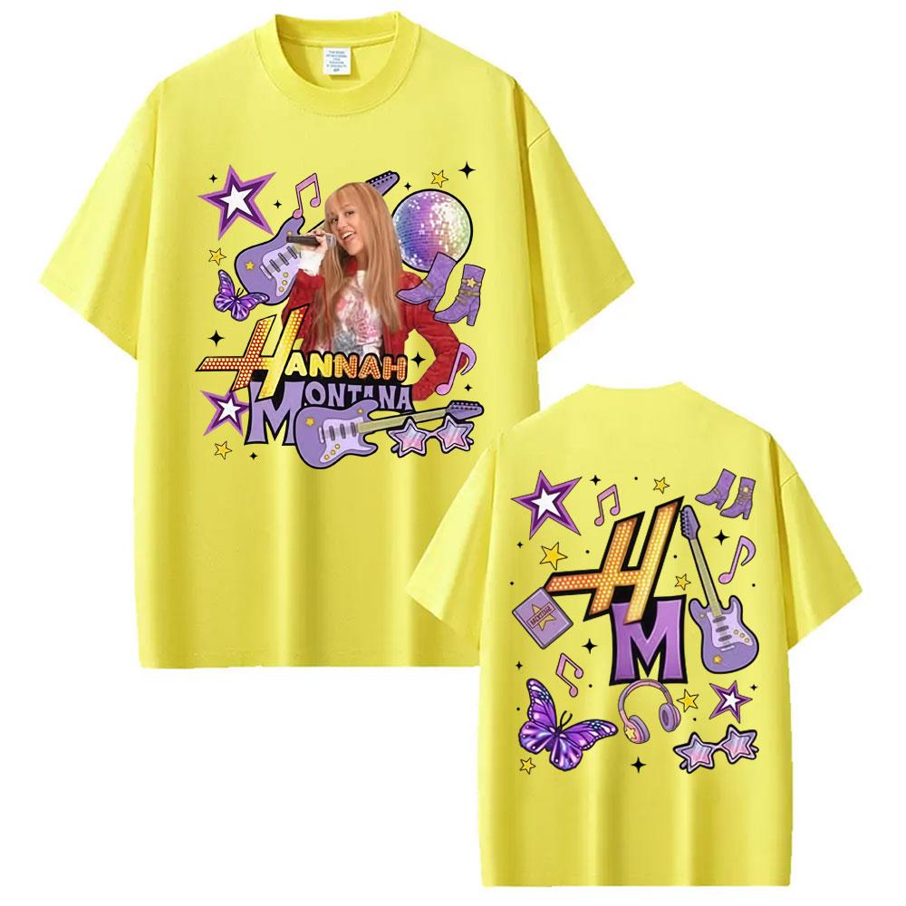 Hannah Montana 20Th Anniversary Print Tshirts Unisex Women Fashion Aesthetic Short Sleeve T Shirts Summer Tops 100 Cotton Tshirt
