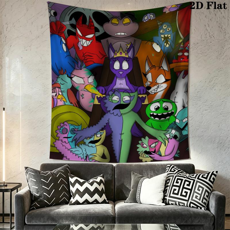 Banban Garden Wall Tapestry Aesthetic Wall Hanging Printed Fabric Blanket Decorative Tapestries for Bedroom Living Room Home Decor