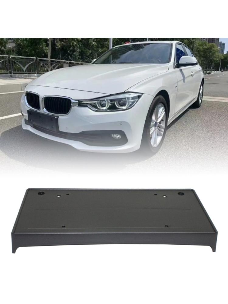 Передняя рамка кронштейна номерного знака с фиксированным основанием, держатель номера, подставка для регистрации, безопасные монтажные детали, подходят для 51117058449