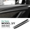 Suede Interior Door Handle Panel Trim Cover for Tesla Model 3 2020-2023 Model Y 2020-2024
