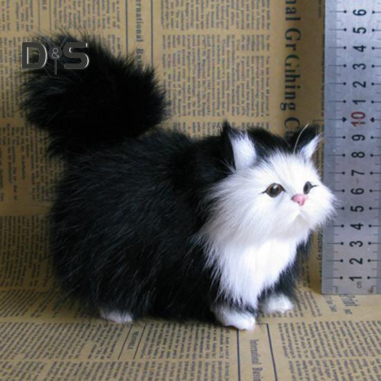 Имитация кошачьего орнамента, реалистичная плюшевая игрушка кошечка, искусственный мех, модель животных, пушистая кукла для кошек, подарок для детей, любителей кошек