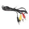 Черный RCA Male Converter 3 RCA 3.5MM Jack To RCA шнур аудиокабель провод видеокабели AV
