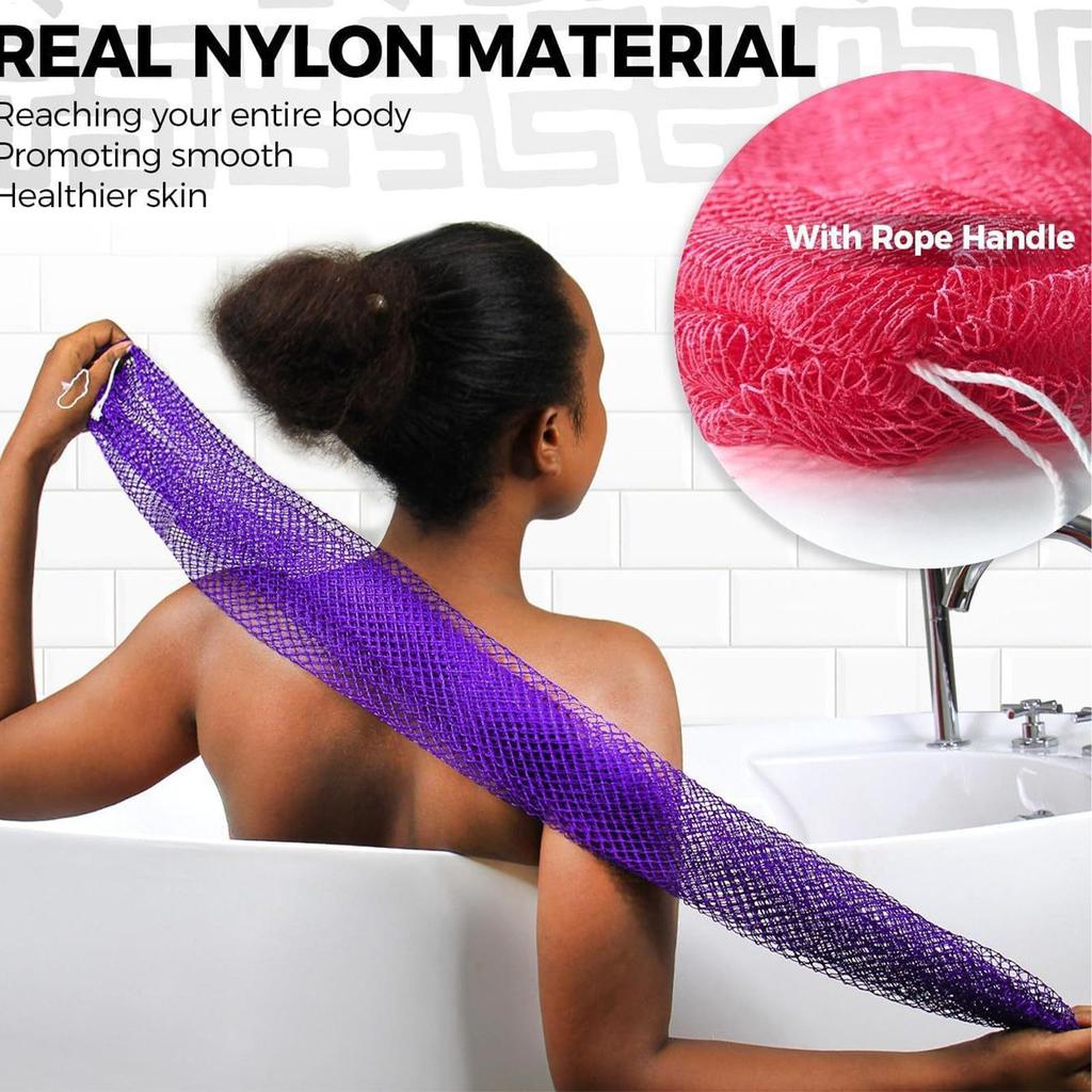 1PC African Net Bath Sponges Exfoliating Bath Sponge Scrub Deep Cleaning For Smoothing Arm Foot Back Neck Leg Body Skin