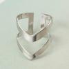 Knuckle Ring Half Opened Jewelry Double V-shaped Adjustable Vintage Women Lucky