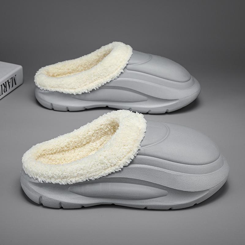2024 Winter Men Women Slipper Warm Furry Soft Slippers Couples EVA Indoor Home Cotton Shoes Clogs Outdoor Fluffy Slides Plush