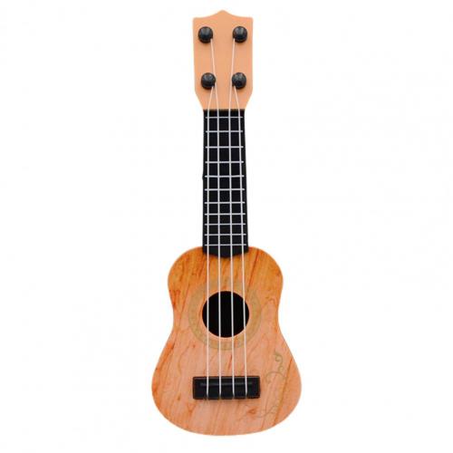 Mini 4 Strings Classical Ukulele Guitar Toy Simulation Kids Children Beginner Music Enlightenment Small Guitar for Entertainment