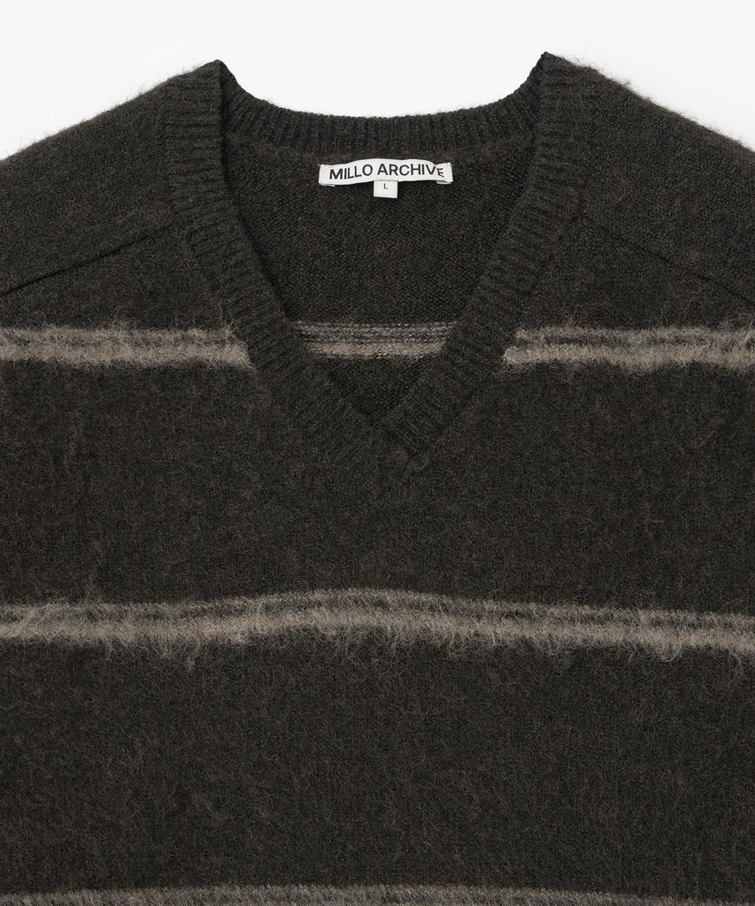 MILLO ARCHIVE Nero Mohair Stripe Knit [Khaki Brown]