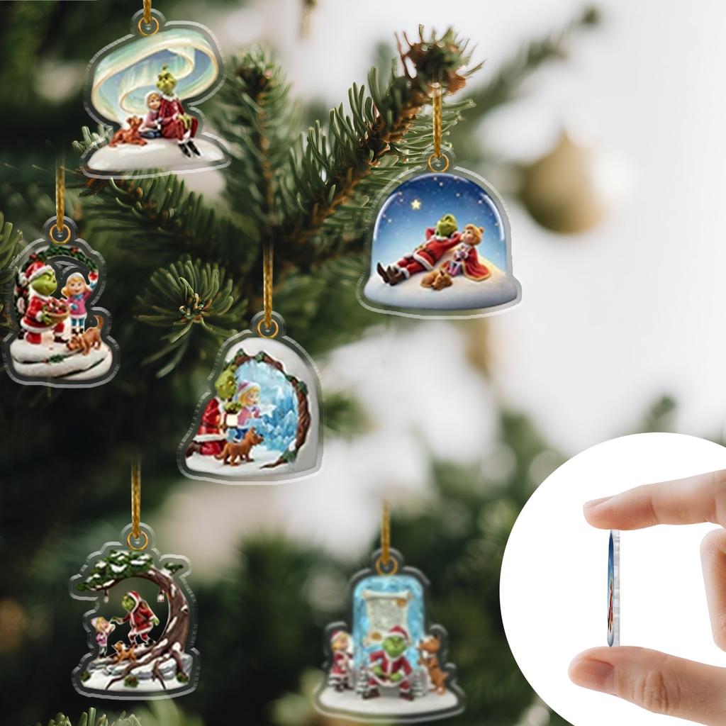 Календарь Адвента 2025, 24 дня Рождественский календарь обратного отсчета с 24 шт. украшений, Ежедневные сюрпризы для отдыха, 2D акриловые украшения Рождественский декор