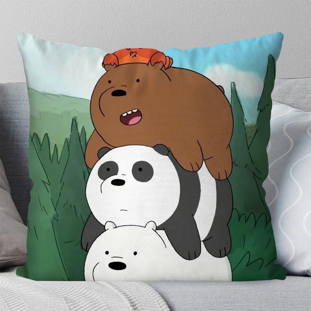 Мы B-Bare B-Bears Мультяшные Сказки Наволочка Квадратная Подушка Спальня Диван Отдых Комфорт Автомобиль Гостиная Домашнее Украшение 40X40