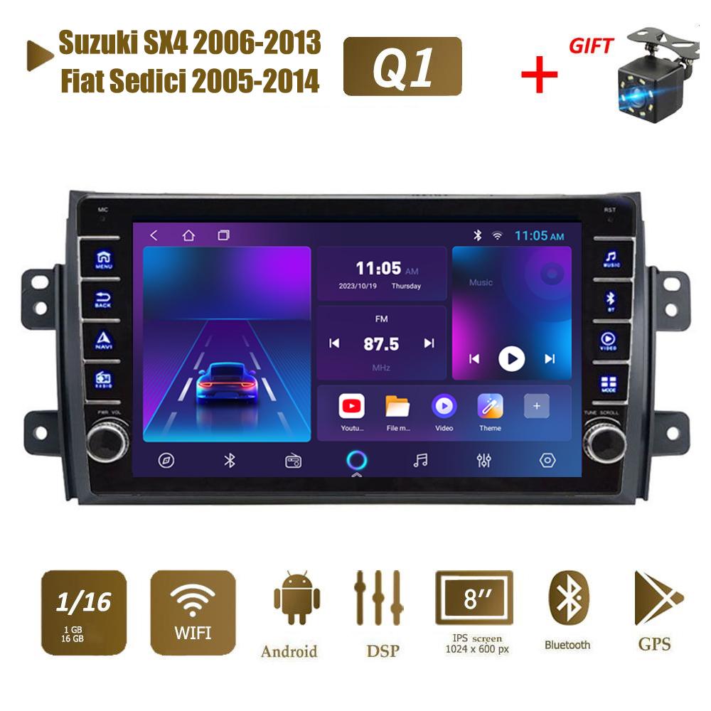 icreative 2 Din Android автомобильный радиоприемник мультимедийный видеоплеер для Suzuki SX4 2006-2013 для Fiat Sedici 2005-2014 с кнопкой Carplay WiFi 2 + 32 ГБ