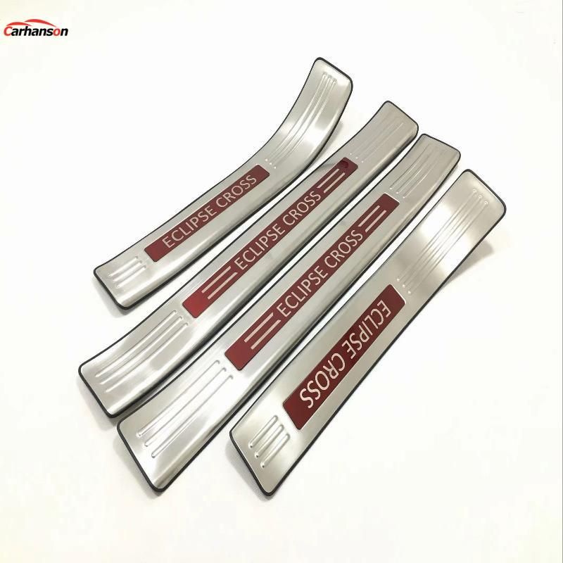 Для аксессуаров Mitsubishi Eclipse Cross 2017 2018, автомобильный Стайлинг, наклейка на порог, накладка, накладка, защита