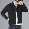 Men's Black Denim Jacket - Casual Workwear for Spring & Autumn