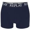 Replay Мужские боксеры Темно-синий Серый N139 Хлопок Логотип 2 шт.