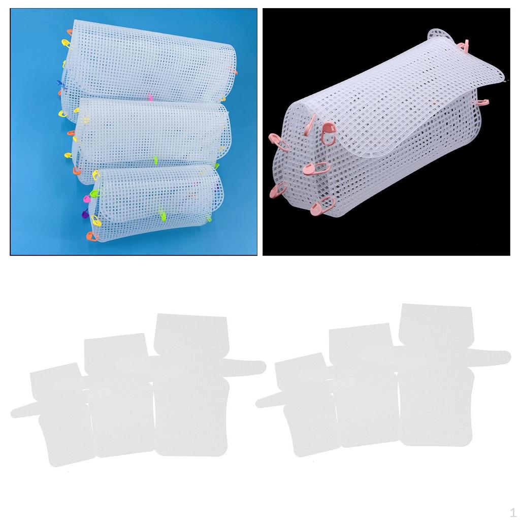 Прозрачные прямоугольные листы холста для вышивания сумок, вязаных крючком проектов