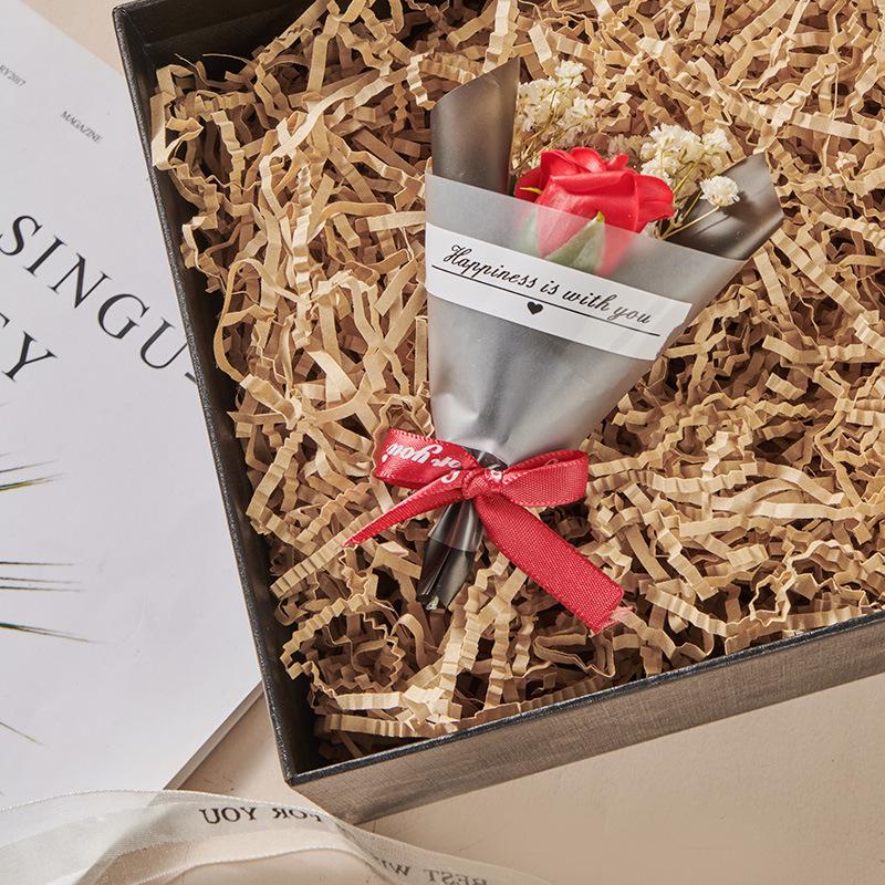 Wavy Cowhide Color Shredded Paper Filler for Gift Boxes - Red Wine Cosmetics Wrinkled Raffia