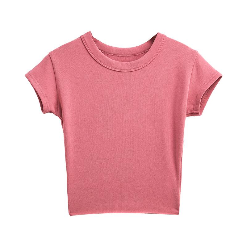 Summer new white short sexy pure desire wind straight shoulder short sleeve women's inner base design niche T-shirt