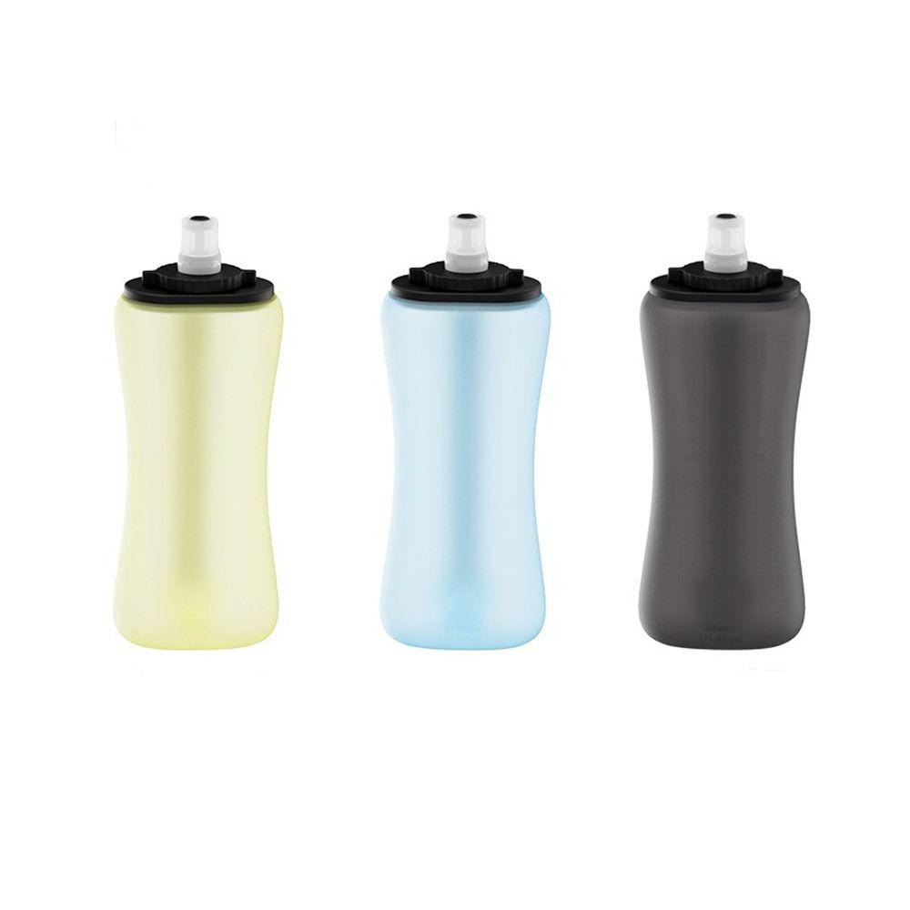350ml Capacity Foldable Water Bottle Food Grade Silicone Travel Foldable Cup Mountain Biking