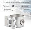 Car Oxygen Sensor Adapter Fit For 2-1/4"-2-1/2" Oxygen Sensor Pipe For Automotive Oxygen Sensors, No Weld Design Clamp On O2 Sensor Bung, Clamp-On