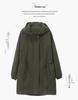 Women's Mid-Length Hooded Trench Coat, Spring/Autumn 2024: Pure Cotton, Long-Sleeve, Casual Workwear, Slimming Plus Size.