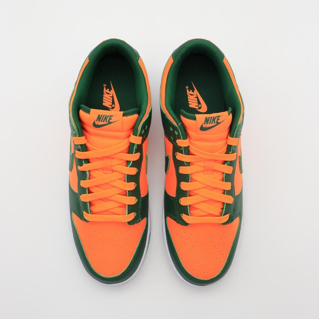 DD1391-300 Nike Dunk Low Miami Hurricanes Gorge Green Total Orange (Мужской)