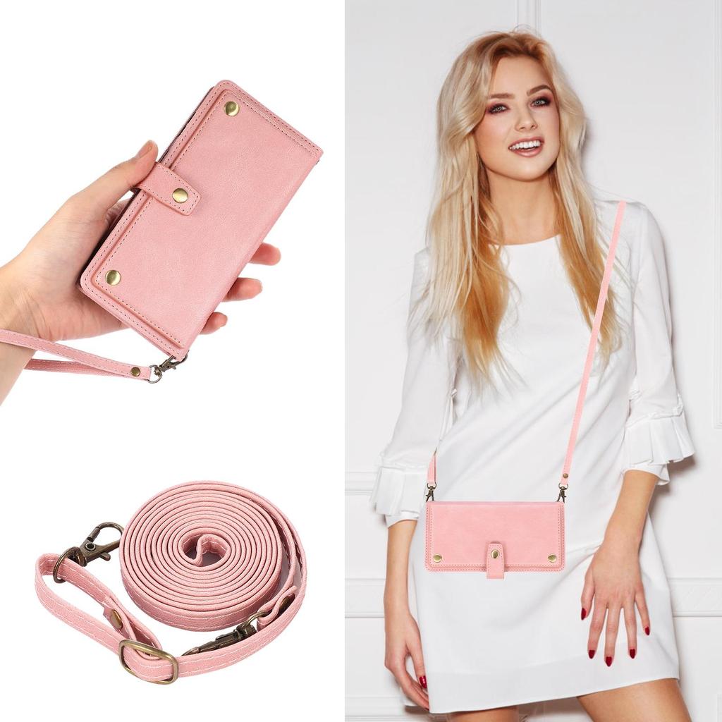 Crossbody Wallet Multi Card Flip Lanyard Leather Case for iPhone 15 14Plus 13 12 11Pro Max XS Max 8P 7P/Samsung S23 S22 S21 S20Ultra Plus A14 A54 A53
