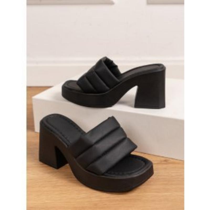 Водонепроницаемые шлепанцы на толстой подошве, модные женские шлепанцы для улицы, новая женская обувь на толстом высоком каблуке